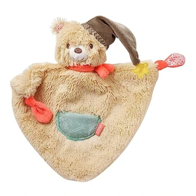 Abbildung von Fehn Schmusetuch Baby Spielzeug Bär Bruno Schnuffeltuch für Neugeborene Einschlafhilfe Kuscheltier Schnullertuch Nuckeltuch Kuscheltuch Schlaftier Babys und Kleinkinder ab 0+ Monaten