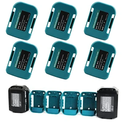 Abbildung von 6 Pack QUPERR Akkuhalter, Akkuhalterung Aufhänger Akku Aufbewahrungsgestell Dockhalterung Kompatibel mit Makita 18v Lithium ion Werkzeug BL1860 BL1850 BL1840 BL1830 BL1820 BL1815N