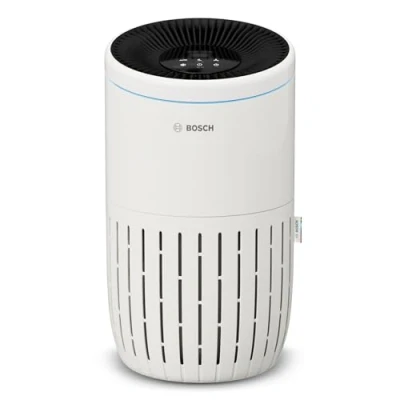 Abbildung von Bosch Air 4000 Luftreiniger für bis zu 62,5 m² entfernt effizient Verschmutzungen mit HEPA Filter, Smart Sensor, Ruhe Modus Allergiker geeignet