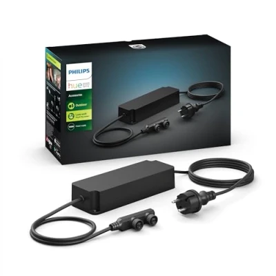 Abbildung von Philips Hue Outdoor Netzteil 100W, steuerbar via App, kompatibel mit Amazon Alexa (Echo, Echo Dot), wetterfest, schwarz