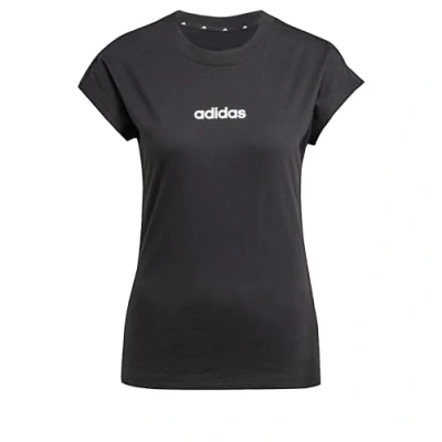 Abbildung von adidas Damen Essentials LINEAR Cotton T Shirt, Black/White, XXL