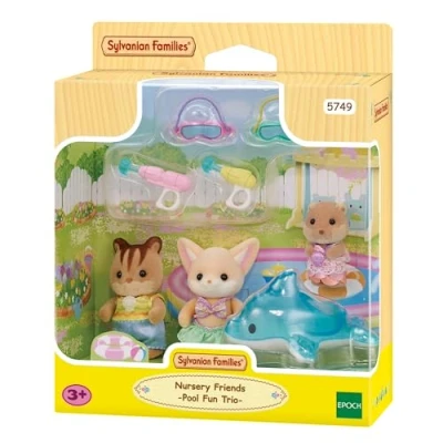 Abbildung von Sylvanian Families 5749 Erlebniskindergarten Freunde “Poolspaß Figuren für Puppenhaus