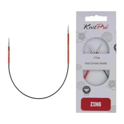 Abbildung von KnitPro K47053 Rundstricknadel, Metal, rot, 25cm / 2.75mm
