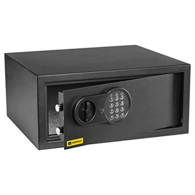 Abbildung von HomeSafe HV24E Möbeltresor mit Elektronikschloss, 20x44x38cm (HxBxT), Digitaler Tresor für Zuhause, Safe Box Schloss, Schranksafe, Geldsafe, Schmuck oder als Dokumentensafe, Laptop