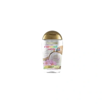 Abbildung von OGX Coconut Miracle Oil Extra Strength Penetrating (100 ml), feuchtigkeitsspendendes Haaröl für trockenes, geschädigtes, sprödes Haar mit Kokosöl, Essenz der Tiare &amp; Vanilleschotenextrakt