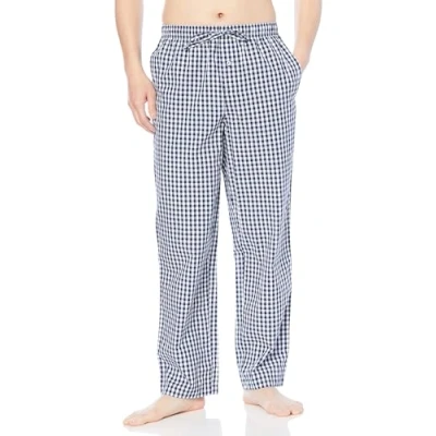 Abbildung von Amazon Essentials Herren Gewebte Pyjamahose, Gerade Geschnitten, Marineblau Weiß Vichy Muster, XXL