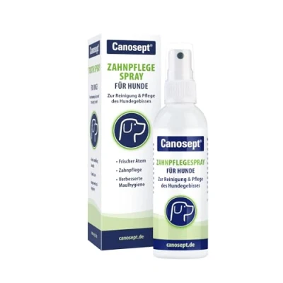 Abbildung von Canosept Zahnpflegespray für Hunde 100ml Zahnsteinentferner Hund Dentalspray Zahnstein gegen Mundgeruch Zahnreinigung Effektive Zahnpflege Spray