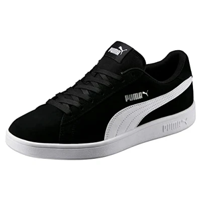 Abbildung von Puma Unisex Smash v2 Low Top, Black White Silver, 37 EU