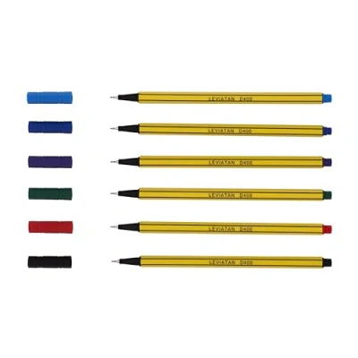 Abbildung von LEVIATAN D400 Fineliner Set 6 Mehrfarbig Feinleiner Stift Bunt Für Den Täglichen Gebrauch Geeignet Linienbreite Ca. 0.4 Mm Feinlinerfilzstifte
