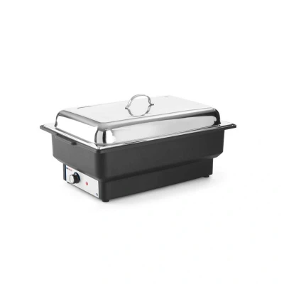 Abbildung von HENDI Chafing Dish elektrisch GN 1/1 9 Liter inkl. Behälter 65 mm bis 85 C 57 x 35 28 cm 900 W, Gastro Edelstahl Catering Speisewärmer