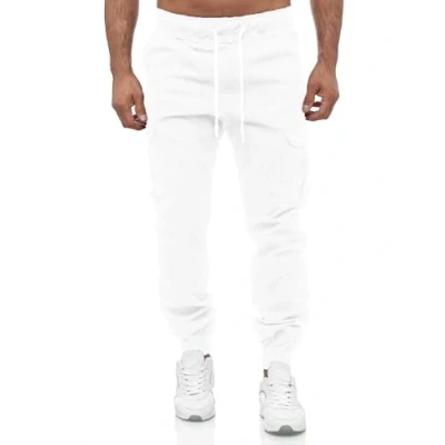 Abbildung von Tazzio Cargohose Herren Cargo Hose Jogger Chino Regular Fit Jeans 16610 (Weiß, L)