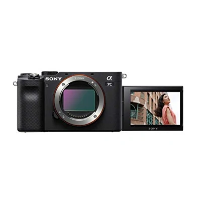 Abbildung von Sony Alpha 7C Spiegellose E Mount Vollformat Digitalkamera ILCE (24,2 MP, 7,5cm (3 Zoll) Touch Display, Echtzeit AF) Body schwarz