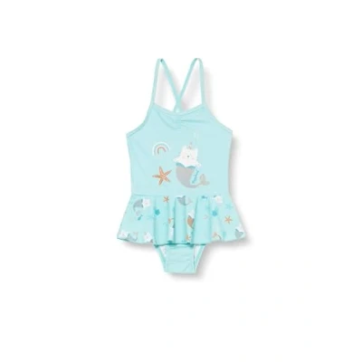 Abbildung von Playshoes UV Schutz Badeanzug Mädchen Schwimmanzug Badebekleidung, Einhornmeerkatze, 98/104