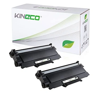 Abbildung von Kineco 2 Toner kompatibel für Brother TN2010 TN 2010 DCP 7055 W, 7057, HL 2130 R, 2132 2135 W Schwarz je 3.000 Seiten