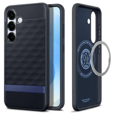 Abbildung von Spigen Parallax MagFit Hülle für Samsung Galaxy S25, Kompatibel mit MagSafe Navy Violet