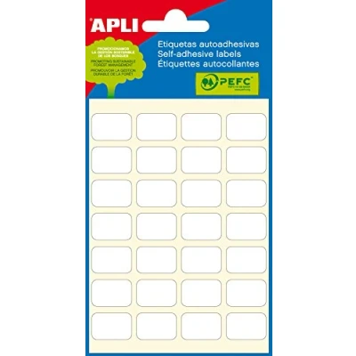 Abbildung von APLI Mini Etiketten 12 x 18 mm, weiß (168 Stück)