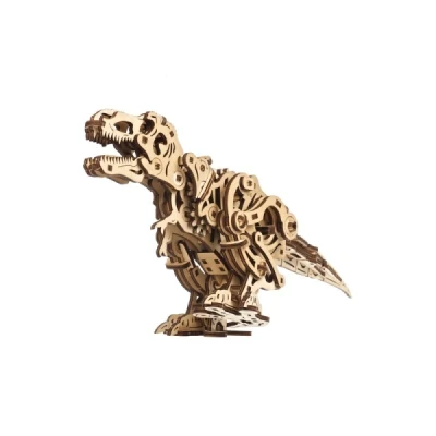 Abbildung von UGEARS Tyrannosaurus Rex 3D Holzpuzzle Erwachsene Holz T Modellbausatz für Puzzle Dinosaurier mit zweibeiniger Bewegung Einzigartiges und Bildungs Geschenk