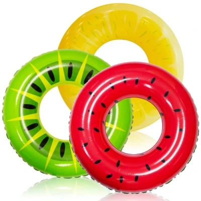 Abbildung von JOYIN 3 Stück Aufblasbare Schwimmringe mit Sommerfruchtmalerei,Schwimmring Erwachsene Schwimmreifen Wasser Ring 32.5&quot;/82.5 cm Badespielzeug für Poolparty
