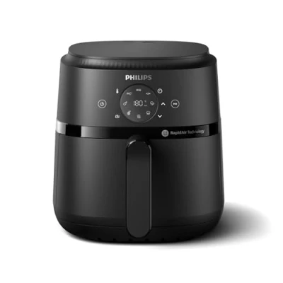 Abbildung von Philips Airfryer 2000 Serie 4,2L Digitaler Touchscreen, 13 Garoptionen, 9 voreingestellte Funktionen, bis zu 90% weniger Fett mit RapidAir Technologie, 1500W Leistung, Schwarz (NA229/00)