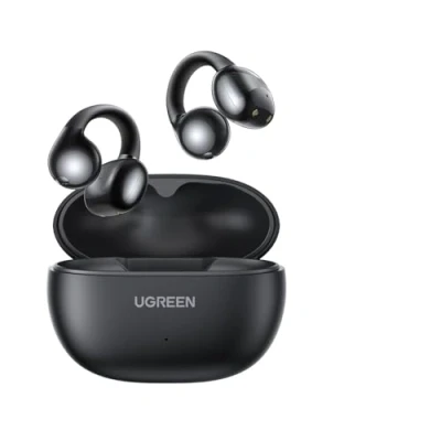 Abbildung von UGREEN HiTune S3 Bluetooth 5.4 Kopfhörer, Open Ear Clip Kabellose Kopfhörer mit 5,2g Lightweight, ENC Noise Cancelling für Anrufe, Deep Bass, 30h Playtime, USB C Schnellaufladen und IPX5 Wasserdicht