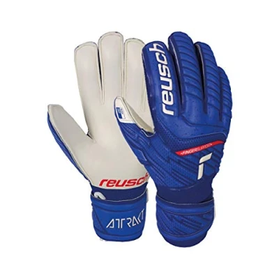 Abbildung von Reusch Unisex Torwarthandschuhe Attrakt Grip Finger Support mit praktischem Fingerschutz deep Blue/White, 6, 4060485281710