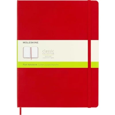 Abbildung von Moleskine Klassisches Blanko Notizbuch Hardcover mit Elastischem Verschlussband Farbe Scharlachrot Größe A4 19 x 25 cm 208 Seiten
