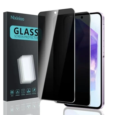 Abbildung von [2 Stück] Sichtschutz Schutzfolie für Samsung Galaxy A55, Anti Spy Schutzglas, Sichtschutzfolie, [Anti Spion] [9H Härte ] [Bläschenfrei] [Kratzfest]