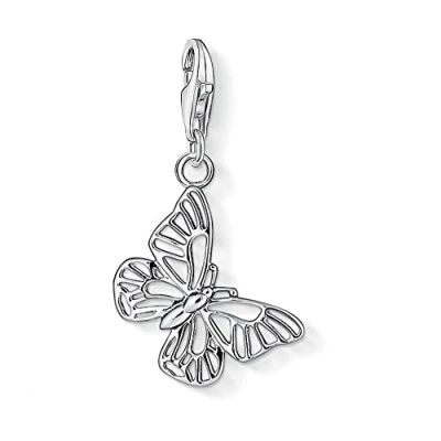 Abbildung von Thomas Sabo Damen Charm Anhänger Schmetterling Club 925 Sterling Silber 1038 001 12