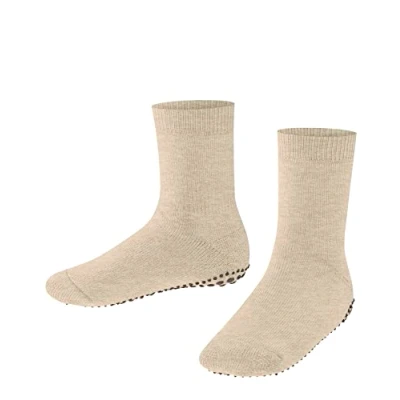 Abbildung von FALKE Unisex Kinder Stoppersocken Catspads K Hp Baumwolle Wolle rutschhemmende Noppen 1 Paar, Beige Sand Melange 4650, 35/38 EU