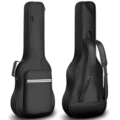 Abbildung von CAHAYA Konzertgitarre Tasche Klassische Gitarrentasche Gigbag 6 mm gepolstert wasserdicht mit Reflexstreifen passend für 39 Zoll Gitarre Spanische CY0288