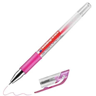 Abbildung von edding 2185 Gelroller pink 1 Stift 0,7 mm Gelstifte zum Schreiben, Malen, Mandala, Bulletjournal Gelschreiber, Gelmalstifte