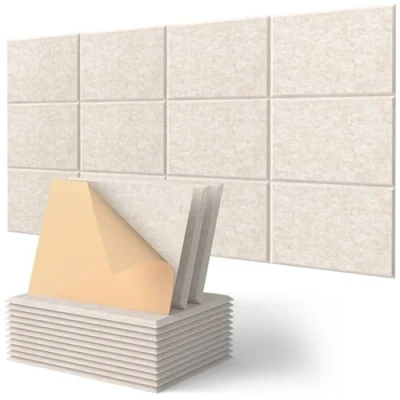 Abbildung von Kuchoow Akustikplatten, 12 Stück, Hohe Dichte Schallschutz Wand für Wanddekoration und Akustische Behandlung, (30x40x0.9cm)