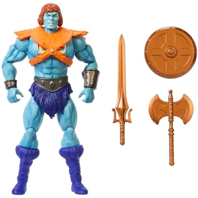 Abbildung von Masters of the Universe Masterverse Actionfigur, Vintage Collection Faker, ca. 18 cm großer Motu blauhäutiger Roboter He Man Bösewicht mit Zubehör, JBP94