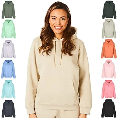Abbildung von Light &amp; Shade LSLSWT005 Super Soft Touch Loungewear Kapuzen Sweatshirt Oberteil für Damen, Sand, M