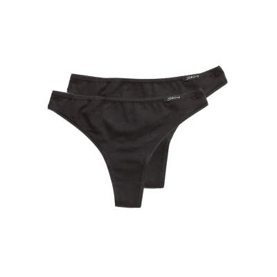Abbildung von Skiny Damen String 2ER PACK String, Damen, Größe: 40, Black