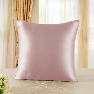 Abbildung von townssilk Beidseitig 100% 19mm Pure Maulbeerseide Kissenbezug für Haar und Haut Gesundheit, 1 Stück 60x60cm Größe mit verstecktem Reißverschluss 600 Fadenzahl Dusty pink
