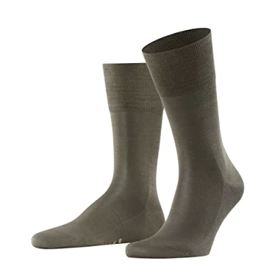 Abbildung von FALKE Herren Socken Tiago M SO nachhaltige Fil D&#039;Ecosse Baumwolle einfarbig 1 Paar, Grün (Military 7826) neu umweltfreundlich, 41 42