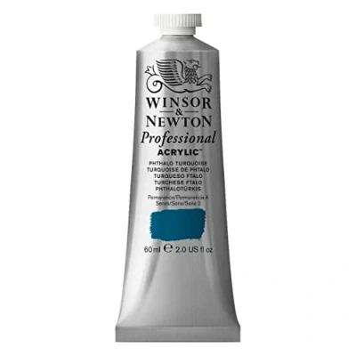 Abbildung von Winsor &amp; Newton 2320526 Professional Acrylfarbe in Künstlerqualität, hohe Farbbrillanz Deckkraft, Archivqualität, 60ml Tube Phthalotürkis