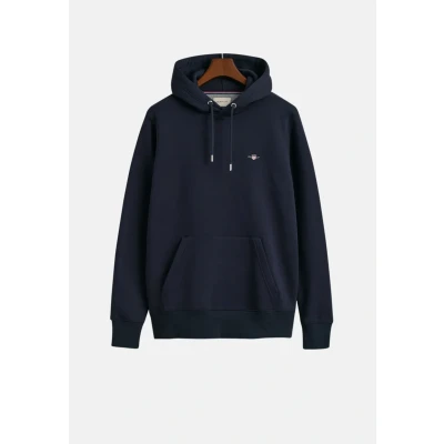 Abbildung von GANT Shield Hoodie Kapuzenpullover, Herren, Größe: Small, Evening blue