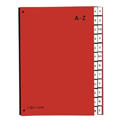 Abbildung von Pagna Pultordner Color (Pultmappe, 24 Fächer, A Z) rot
