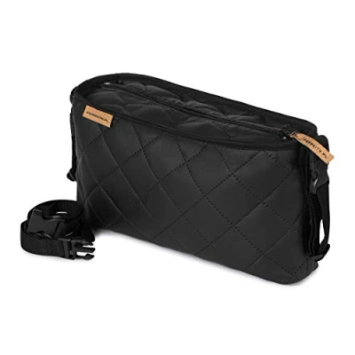 Abbildung von Buggy Organiser Kinderwagen Organizer Tasche passend alle Kinderwägen schwarz gesteppt Black Quilted [075]