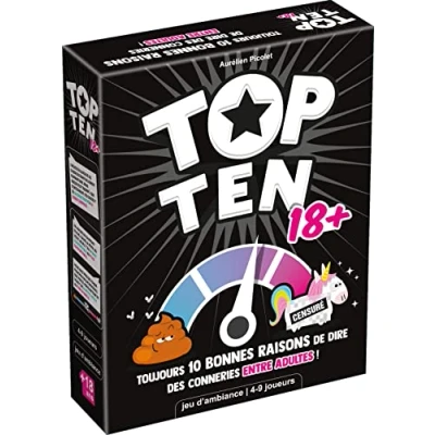 Abbildung von Top Ten 18+ , Cocktail Spiele Brettspiel ab 14 Jahren ,4 bis 9 Spieler 30 Minuten, Französisch