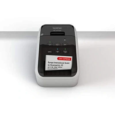 Abbildung von Brother QL 820NWBc Professioneller Netzwerk Etikettendrucker mit Bluetooth und Rot Schwarz Druck