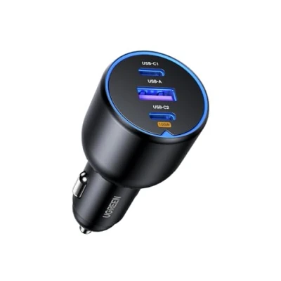 Abbildung von UGREEN Zigarettenanzünder USB C 130W Auto zubehör Ladegerät 3 Port 12V Adapte Schnellladegerät KFZ für MacBook Pro, iPhone 16/16 Pro/16 Pro Max/15/14/13, iPad, Galaxy S24,usw.
