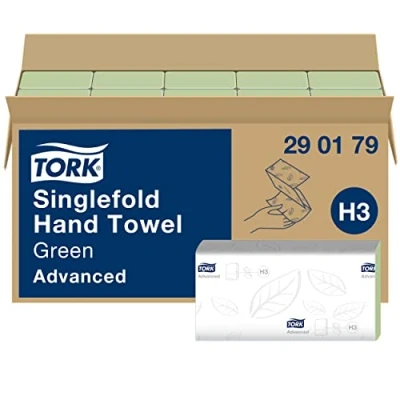 Abbildung von Tork Zickzack Handtücher Grün H3, Advanced Qualität, Einzeltuchentnahme, 15 x 250 Tücher, 290179