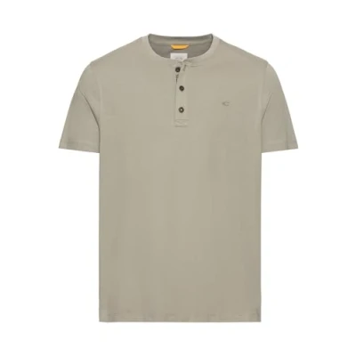 Abbildung von camel active Herren Kurzarm Henley T Shirt mit Knopfleiste Khaki Menswear XL