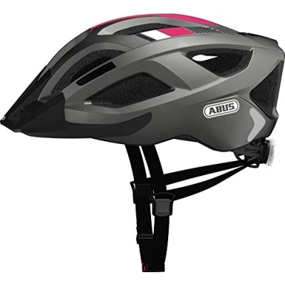 Abbildung von ABUS Stadthelm Aduro 2.0 Allround Fahrradhelm mit Licht in sportivem Design für den Stadtverkehr Damen und Herren Grau, Größe M