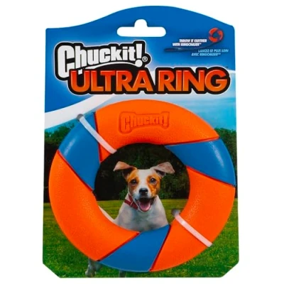 Abbildung von Schmeiß es! Ultraring Hundespielzeug aus Gummi, gut sichtbar, Jagd und Apportierspielzeug für Hunde