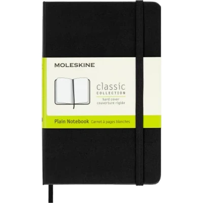 Abbildung von Moleskine Klassisches Blanko Notizbuch Hardcover mit Elastischem Verschlussband Farbe Schwarz Größe Pocket 9 x 14 cm 208 Seiten