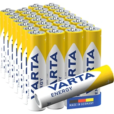 Abbildung von VARTA Batterien AAA, 30 Stück, Energy, Alkaline, 1,5V, Verpackung zu 80% recycelt, für einfachen Grundbedarf, Made in Germany